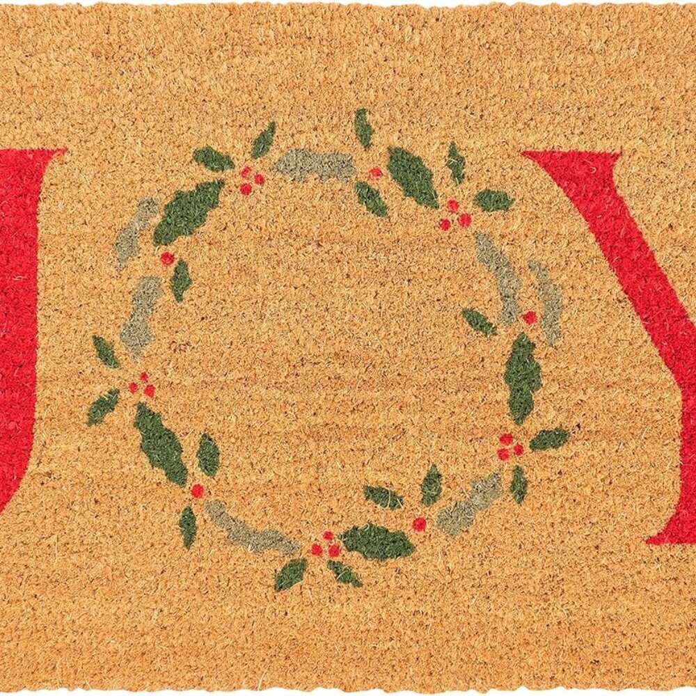 Holiday Coir Doormat with Heavy-Duty, Weather Resistant, Non-Slip PVC Backing |